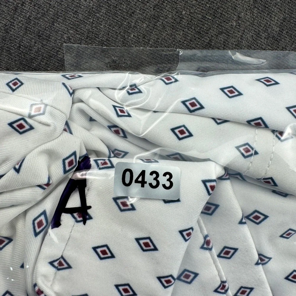 Polo Ralph Lauren Performance Shirt Mens XXL White Blue Red Diamond Golf Polo